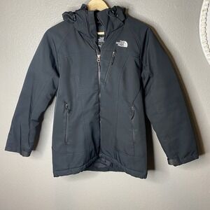 THE NORTH FACE WOMEN PRIMALOFT JACKET SIZE Medium black With Removable Hood